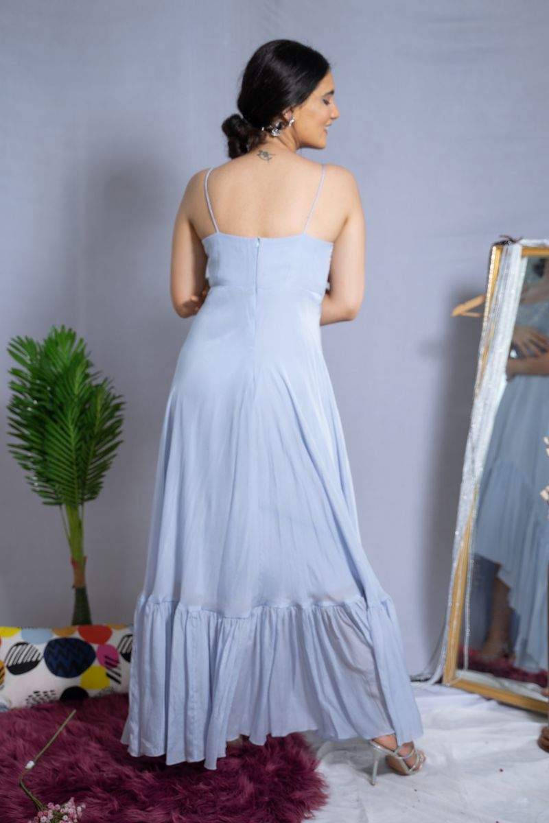 Ice Blue Ruffle Dress