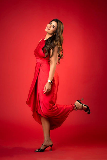 Scarlet Hour Drape Dress