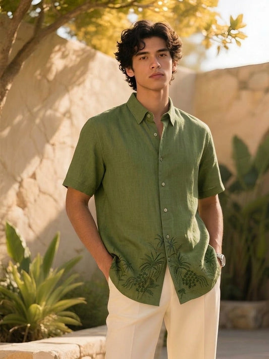 Tropical Grove Hemp Shirt