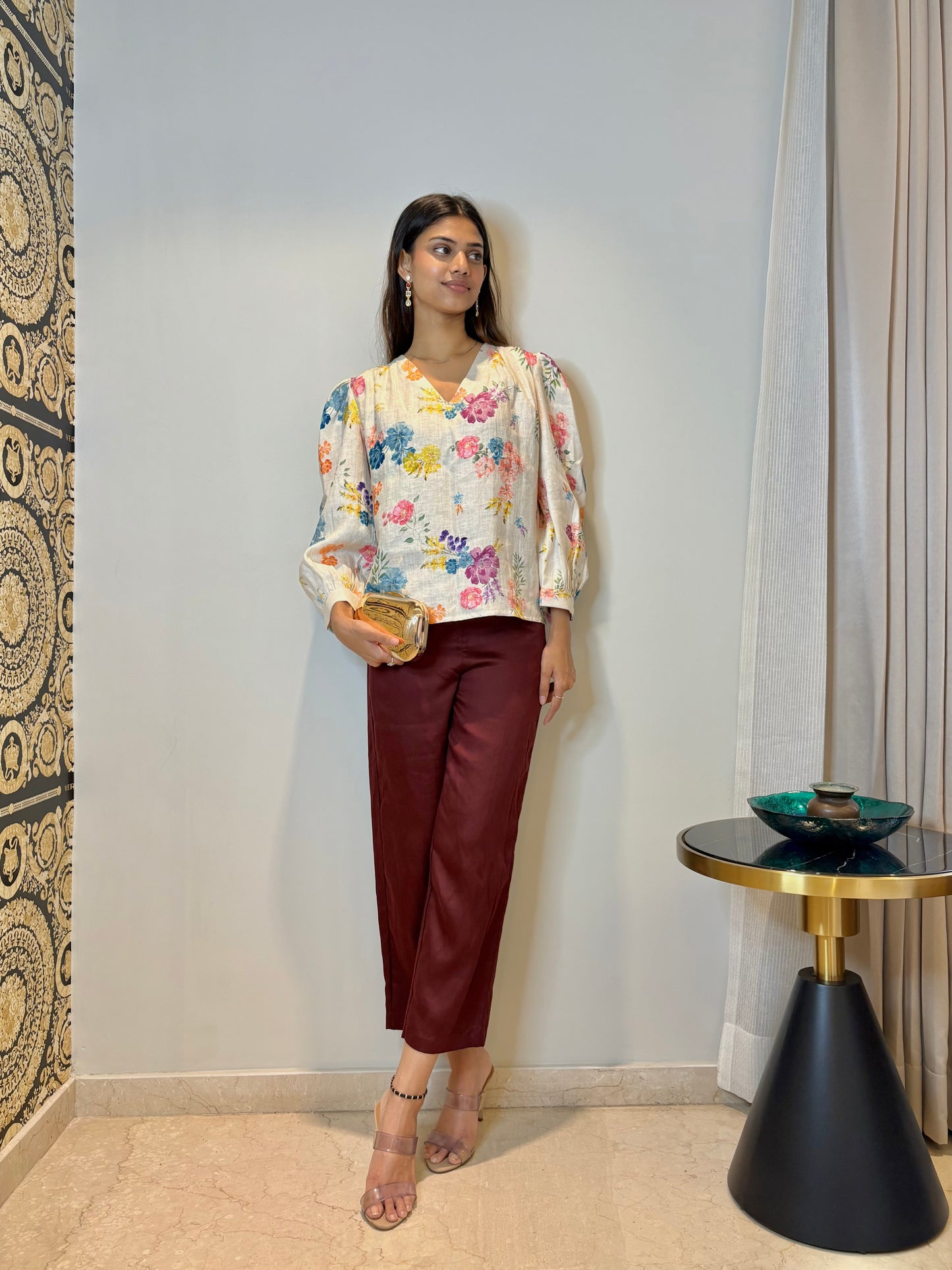Petal Pop V-Neck Top