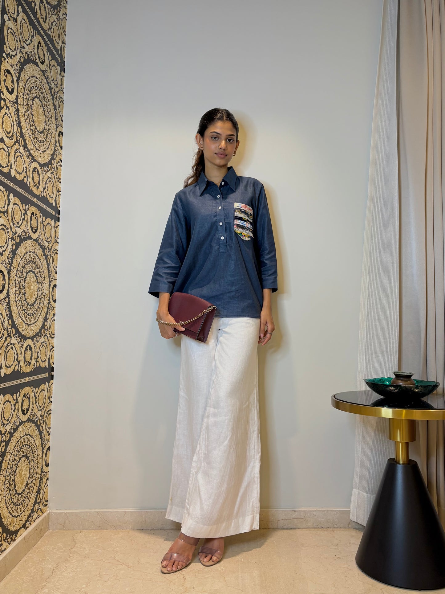 Indigo Patch pocket Shirt