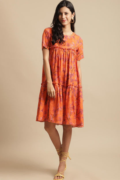 Orange Shein Dress