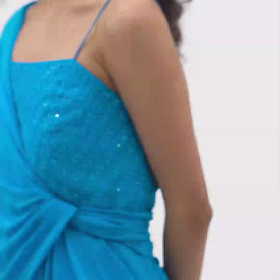 Aquamarine Drape Dress