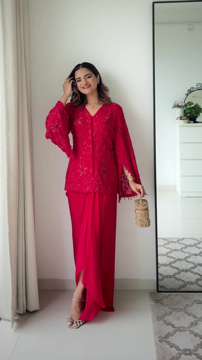 Red Jacket Set